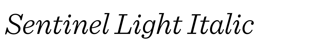 Sentinel Light Italic